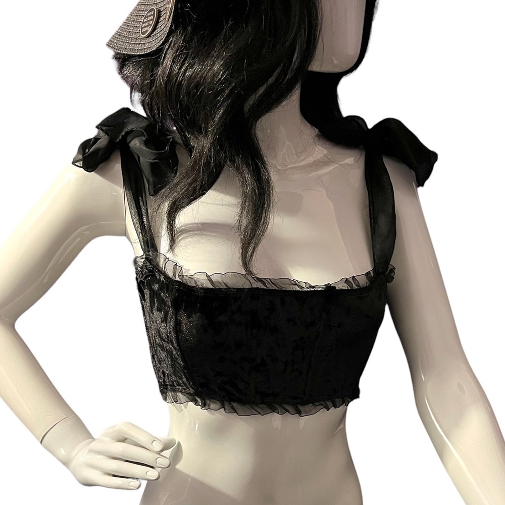 Set of two  Black velvet lingerie - Picture 5 of 10